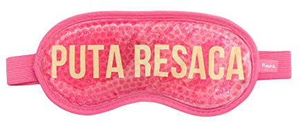 FISURA - Augenmaske. Gel-Augenmaske. Gelmaske gegen geschwollene Augen und dunkle Ringe. Schlafmaske. Maße: 18,5 cm x 9 cm. (Kater ES, Rosa)