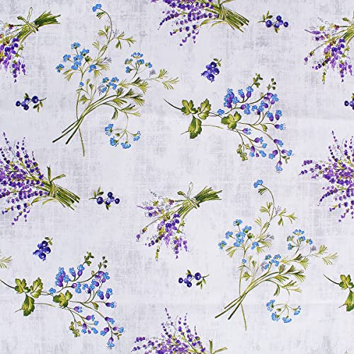 SaRani Copriletto Primaverile Leggero Estivo in Cotone Fantasia Mongolfiera Floreale Planisfero (Matrimoniale, Fiori lilla)