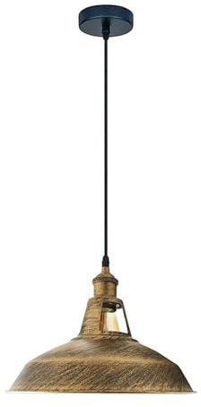 LEDSone Lampada a Sospensione Moderna in Metallo Regolabile da 95 cm per Isola Cucina Sala da Pranzo 1 Confezione Senza Lampadina Rame Spazzolato