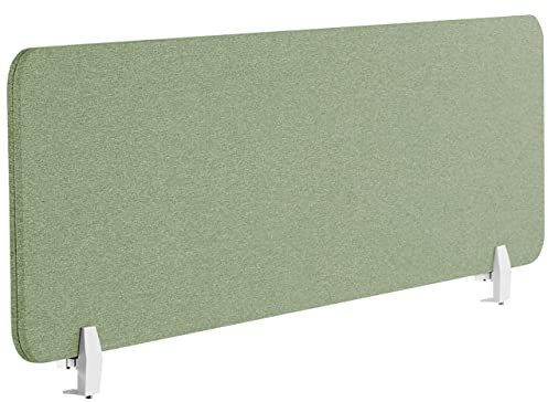 Beliani Schreibtisch Trennwand Akustik Polster grün 130 x 40 cm Schallschutz Wally