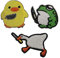 3 Stück patches klett klett patch lustig MilitäR GäNse Enten Frosch Zauberaufkleber für Rucksäcke, Jacken, Jeans