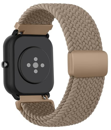 AK Kompatibel Mit Amazfit GTS 4 Mini Armband/GTS 3 Armband, 20mm Nylon Gewebtes Ersatzarmband mit Magnetverschluss für Amazfit GTR Mini/GTR 42 mm/Bip/Bip S/Bip U Damen Herren
