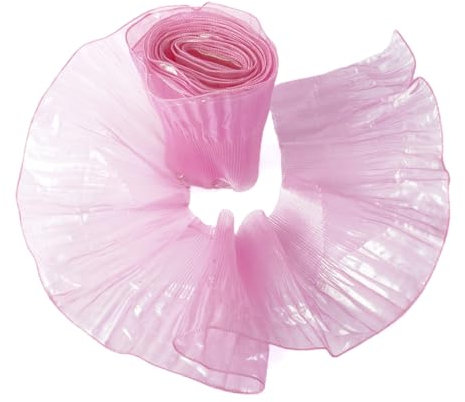 Beadthoven 4,5 m gerüschte Spitzenborten aus Polyester, plissiert, gewellt, Chiffon, Tüll, Rüschen, Spitzenbordüre zum Nähen, Kleid, Kostüm, Hochzeit, Dekoration, Trimmen und Basteln
