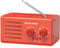 Transistorradio – AM FM Tragbares Radio mit Bestem Empfang, Eingebautem Lautsprecher, Kopfhöreranschluss, unterstützt USB-Stromversorgung/Batteriebetriebenes Radio für Zuhause/Outdoor/Camping（Rot）