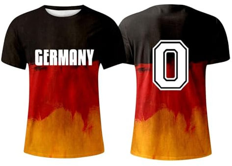 3XL Tshirt Herren Streetwear Henley Shirt Deutschland Away Trikot Wm 2014 Sportshirt Retro Shirts Kurzarmshirt Vintage Tshirt Herren Tshirts T-Shirts Trikot Deutschland Em 2024 Herren(3-Gold,5XL)