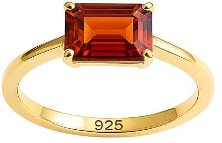 Madeira Citrin vergoldet Sterling Silber Ring