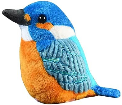 DANAIM Realistisches Eisvogel-Plüschtier, 5,5 Zoll Blaue Eisvogel-Kuscheltiere, Kleine Vogel-Plüschpuppe for Kinder, Jungen Und Mädchen, Geschenke, Heimdekoration, Weiche Stofftiere