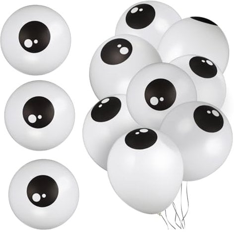 Hohopeti 100pcs Halloween Eye Balloons Latex Decorations 5 Inches Scary Eye Balls for Party Decorations Decorative Arch