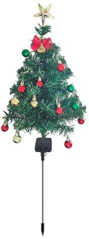 2024 New Solar Powered Christmas Tree, Solar Powered Christmas Tree, Solar Christmas Pathway Lights Tree, Solar Christmas Tree Garden Stake Lights,Christmas Outdoor Decorations