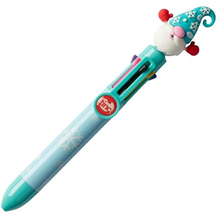 Tinc Festive Multicolour Retractable Ballpoint Pen 6-in-1 Colour Ballpoint Pens for School Office Home | Gonk Character (MLTCKGON)