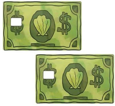 Generic 2 x EC Karten Sticker in Grün - Kreditkarten Aufkleber, Debitkarten-Aufkleber (2 Stück)