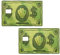 Generic 2 x EC Karten Sticker in Grün - Kreditkarten Aufkleber, Debitkarten-Aufkleber (2 Stück)