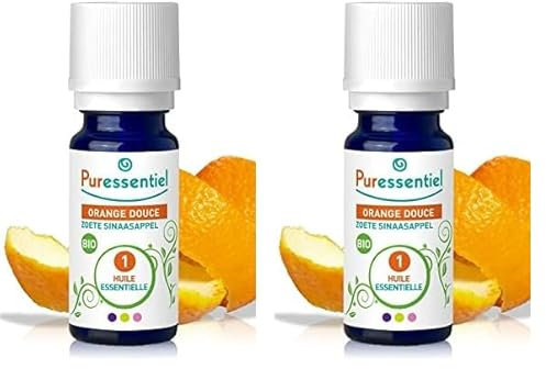 Puressentiel - Huile Essentielle Orange Douce - Bio - 100% pure et naturelle - HEBBD - 10 ml (Lot de 2)