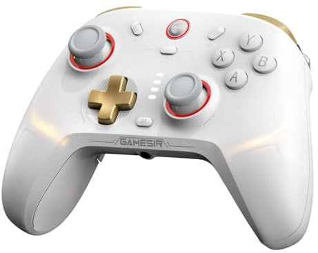 GameSir Cyclone 2 Multiplatform Wireless Controller- TMR Electromagnetic Joysticks&Hall Effect Switch triggers,6-axis Gyro Gaming Controller for Switch/PC/iOS/Android/Steam (Phantom White Standard)