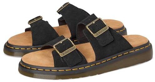 Dr. Martens Unisex JosefSlide Sandal, black, 8 UK