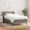 Homgoday Boxspringbett mit Matratze Taupe 90x190 cm Stoff Bettrahmen Bettgestell Gästebett ETT mit Lattenrost Doppelbett Einzelbett Hotelbett Schlafzimmerbett