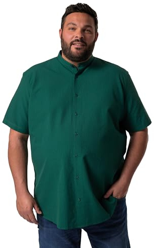 Men Plus Herren große Größen Übergrößen Menswear L-8XL Hemd, Halbarm, Stehkragen, Seersucker, Comfort Fit dunkelpetrol XL 837963750-XL