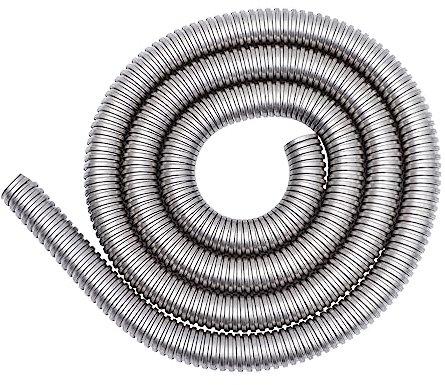 QUMIIRITY Guaina Di Protezione Del Cavo in Acciaio 304 Flessibile 3 Metri, Manicotto Metallico Protettore Per Cavi Domestici e Industriali, Gestione Cavi Per Ufficio e Protezione Animali