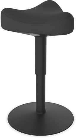 XMTECH Ergonomischer Hocker Bürohocker mit Schwingeffekt, Sitzhocker ergonomisch höhenverstellbar 47-65cm, 360° drehbarer ergonomischer Hocker, Schwarz,Dreieck, ideal für Beauty Salon