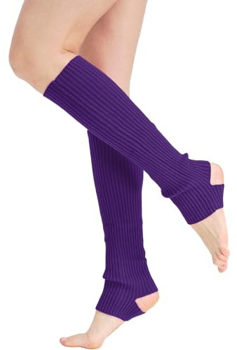 Nanxson Damen Kurz Beinstulpen Gestrickt Stulpen Winter Wärme Beinwärmer | Strümpfe,Leg Warmers mit Fersenloch,Mädchen Strumpf,für 80er Jahre,Party,Tanz,Sport,Yoga,Ballett,Cosplay,Halloween Kostüme