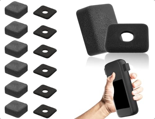 AOYEGIC 6 Pezzi Paravento per Microfono,Cuscinetti in Spugna Antirumore,Soppressione del Rumore del Vento per un Suono Nitido,Compatibile con Insta Action Camera 360 X3/X4(Nero)