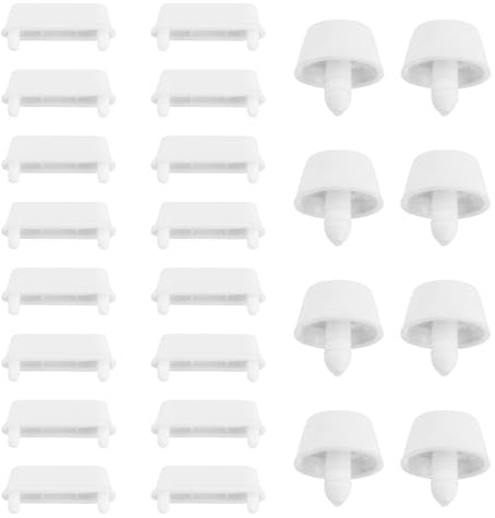24 Stück WC Sitz Puffer, WC Deckel Puffer, Stoßdämpfer Pads, Toilettensitz Puffer, Ersatzpuffer für Toilettendeckel, WC Buffer für Holz-Toilettensitze