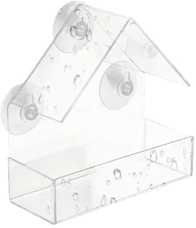 Vogelfutterhaus Für Fenster Durchsichtiges Acryl Vogelfutterstellen Mit | Fenster Vogelfutterhaus Für Den Außenbereich Für Den Außenbereich Im Freien Auf Dem Balkon Im Gart