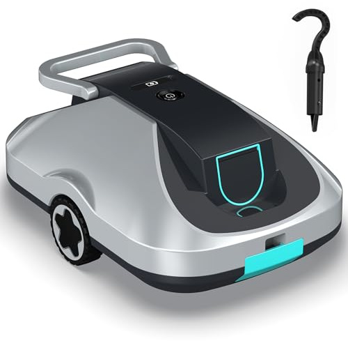 Poolroboter Akku, kabelloser Pool-Saugroboter, 200Min Laufzeit, Intelligente Navigation, Selbsteinparkfunktion und ultrafeine Filterung, kompakt und tragbar Poolreiniger ohne Kabel für Pools 232m²