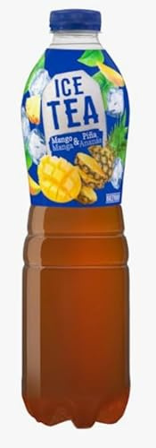 Ice Tea Mango & Pineapple Flavour Iced Tea Drink, 1.5L Bottle, Caffeine Free, Ready to Drink pack of 5