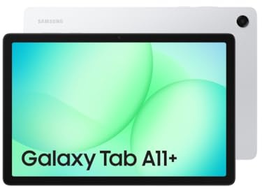 Samsung Galaxy Tab A11+ con Book Cover White, Tablet Android, 5G, 6GB RAM, 128GB, 11.0 90Hz Display, Silver [Versione Italiana]