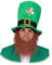 St. Patrick's Day Hut mit angenähtem Bart