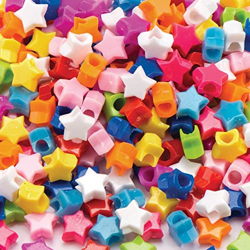 Baker Ross AR290 Sternperlen für Kinderschmuck, zum Basteln und Dekorieren, Kunst- und Bastelbedarf, Packung mit 400 Stück