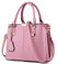 FiveloveTwo Womens Satchel Handbag Tote Purse Top Handle Shoulder Bags and Purse pink