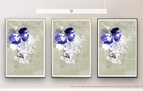 Paul Sinus Art 12 Monkeys 90x60cm Splash Art Wandbild als Poster mit Aluwechselrahmen in schwarz