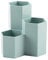 AhfuLife Creative Multifunction Hexagon Makeup Brush Vase Brush Pot Pen Holder Stationery Storage Pen Container Desk Decoration(Lake Blue)