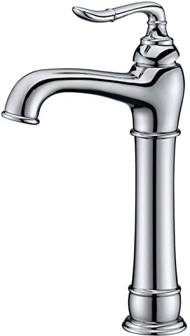PaulGurkes Nostalgie Armatur Chrom Lang für Aufsatzwaschbecken