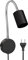 ledscom.de Leselampe/Wandleuchte WAIKA, Schwanenhals, Schalter, Stecker, schwarz matt, 1x GU10 max. 15W