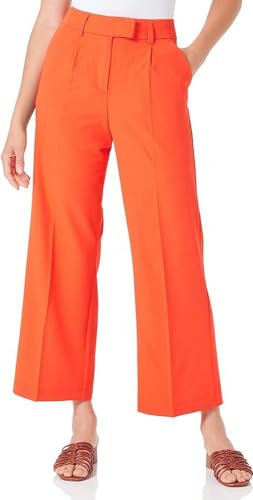 VERO MODA Damen Vmzelda Hr Wide Pant Hose, Scarlet Ibis, 38W / 30L EU