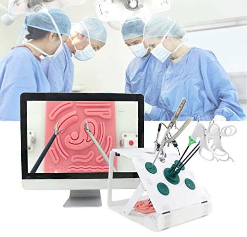 Laparoskopischer Trainer, Simulator-Trainingsbox + 5 Trainingsmodule + 4 chirurgische Werkzeuge, Chirurgie-Simulator-Kit, mit HD-Kamera, für den Einsatz in der Praxis von Ärzten und Studenten