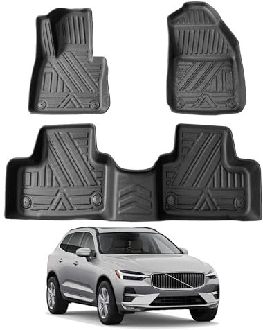 YEE PIN XC60 2025 Fussmatten fußmatten Kompatibel mit Volvo XC60 2018-2024 2025 Langlebiges und verschleißfestes Kompletter Satz Fußmatten wasserdicht und rutschfest