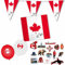 Firlefantastisch Der Partyshop Kanada Partydekoration - Servietten, Wimpelkette, Konfetti, Ballons - Rot