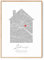 Einzugsgeschenk Wohnung Haus - personalisierte Stadtkarte, Koordinaten Poster, Zuhause Bild, Geschenk zum Einzug, Stadtkarte Umzug, Karte Haus, Hochzeitsgeschenk, ohne Rahmen