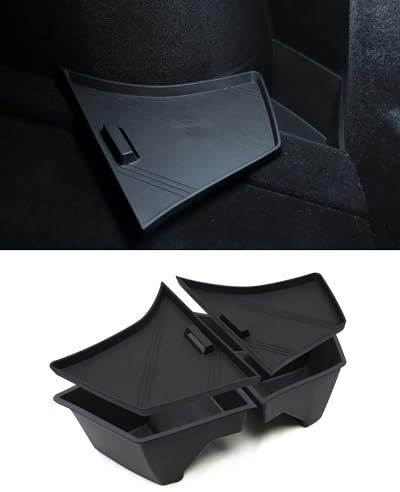 KKTR-CAR für 2024 2025 Tesla Model 3 Highland Kofferraum-Aufbewahrungstablett, seitliche Aufbewahrungsbox mit Deckel, Kofferraum-Organizer für Tesla Model 3 Highland Zubehör