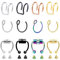 12 Stücke Hufeisenform Fake Nose Ring Nasenpiercing Magnet Fake Septum Piercing Nasenring Edelstahl Piercing Nasenring Offene Nase Reifen Ringe Nicht Piercing Clip On Nase Schmuck für Damen Herren