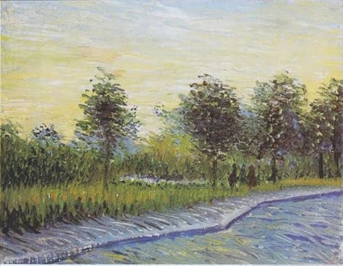 MHFFDYIV Bekannt Wand Kunst Bild Leinwanddruck Bilder Unterholz mit efeu von vincent van gogh Leinwand Wandbilder für Wanddekoration 60x90cm