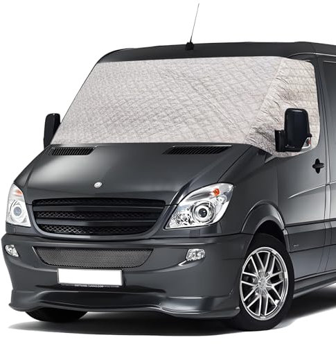 Frontscheiben Abdeckung für Mercedes Sprinter 2006-2018, Außen Thermofenstermatte, Auto Windschutzscheibe Sonnenblende, Sonnenschutz Wasserdichtes Schnee-Eisschutz, Staubschutz
