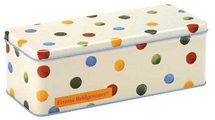 Emma Bridgewater Keksdose mit Klappdeckel, gepunktet