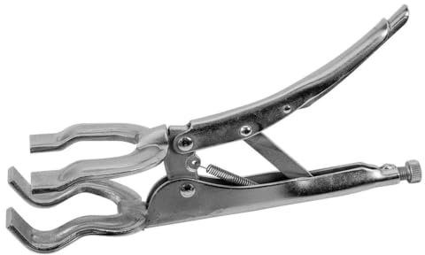 Dönges Rohr-Schweisser-Gripzange, Länge 280 mm, Spannweite 10-90 mm (Schweisser-Gripzange), mit vier Backen, glanzvernickelt, Chrom-Vanadium-Stahl
