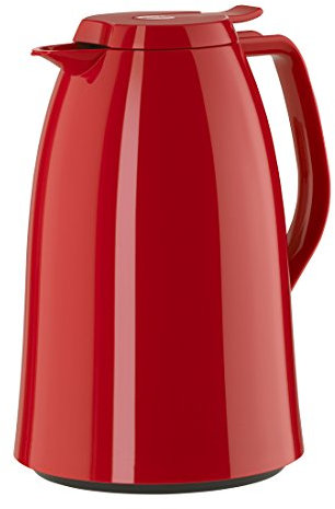 Emsa 517011 Mambo Isolierkanne | 1,5 Liter | Quick Tip Verschluss | 100% dicht | Hält 12 h heiß /24 h kalt | Hochglanz Rot