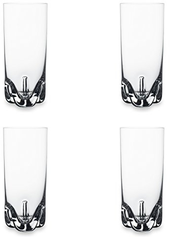 Bohemia Cristal 093 006 142 Bicchiere Long Drink, Circa 300 ml, in Vetro Cristallo, Set da 4, Trio Bar